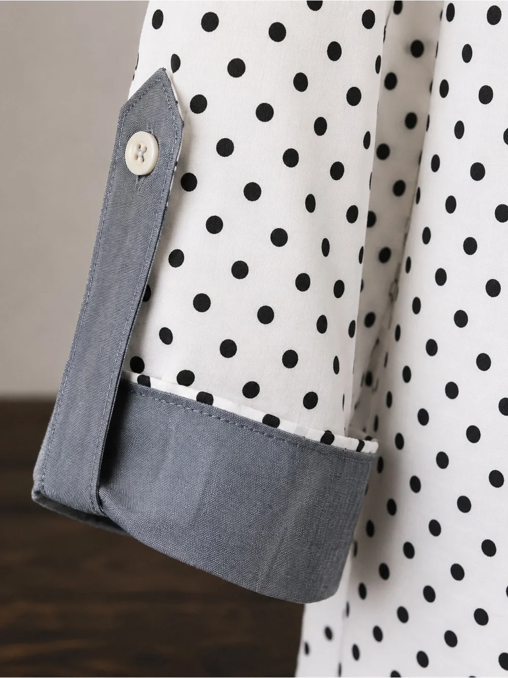 Tommy Hilfiger 3X Polka Dot Half Zip Cotton Tunic Top